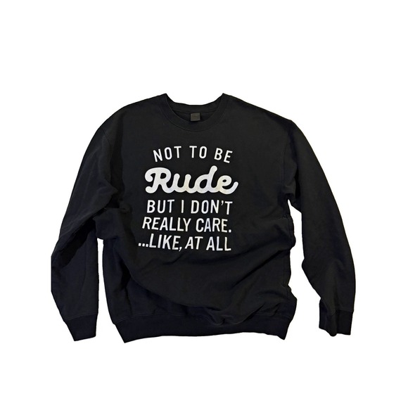 7Hill Other - ColdCrush Mens Black Crew Neck Pullover Sweatshirt Funny Graphic Print Size L
